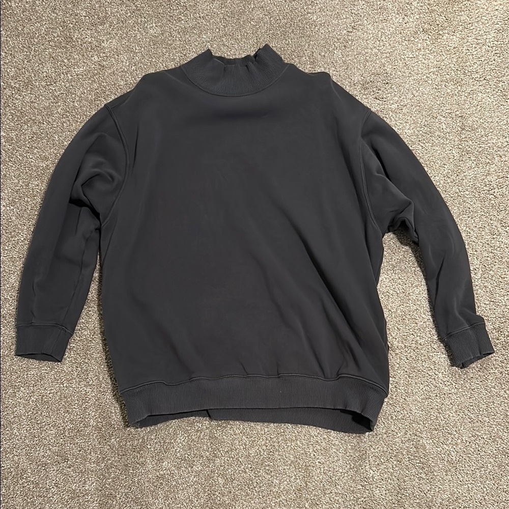 Aerie Gray Crewneck Sweater with Relaxed Fit
